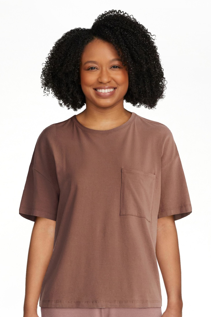 Joyspun Women\u2019s Cotton-Blend Sleep Lounge Top with Short Sleeves, Sizes S-3X | Walmart (US)