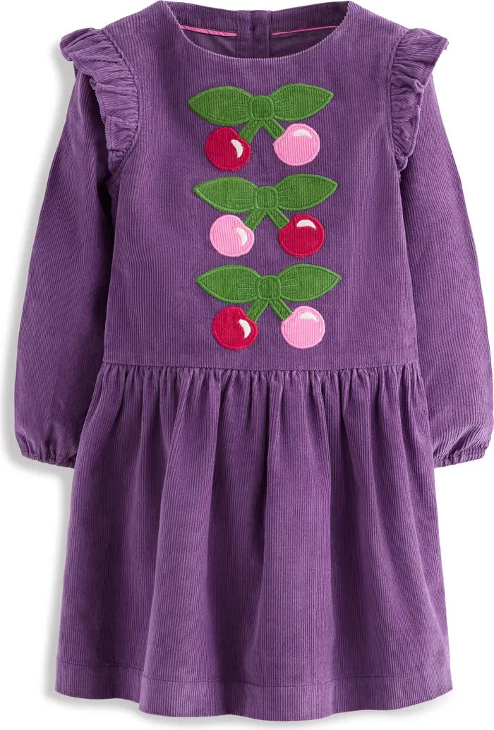 Kids' Cherry Appliqué Corduroy Dress | Nordstrom