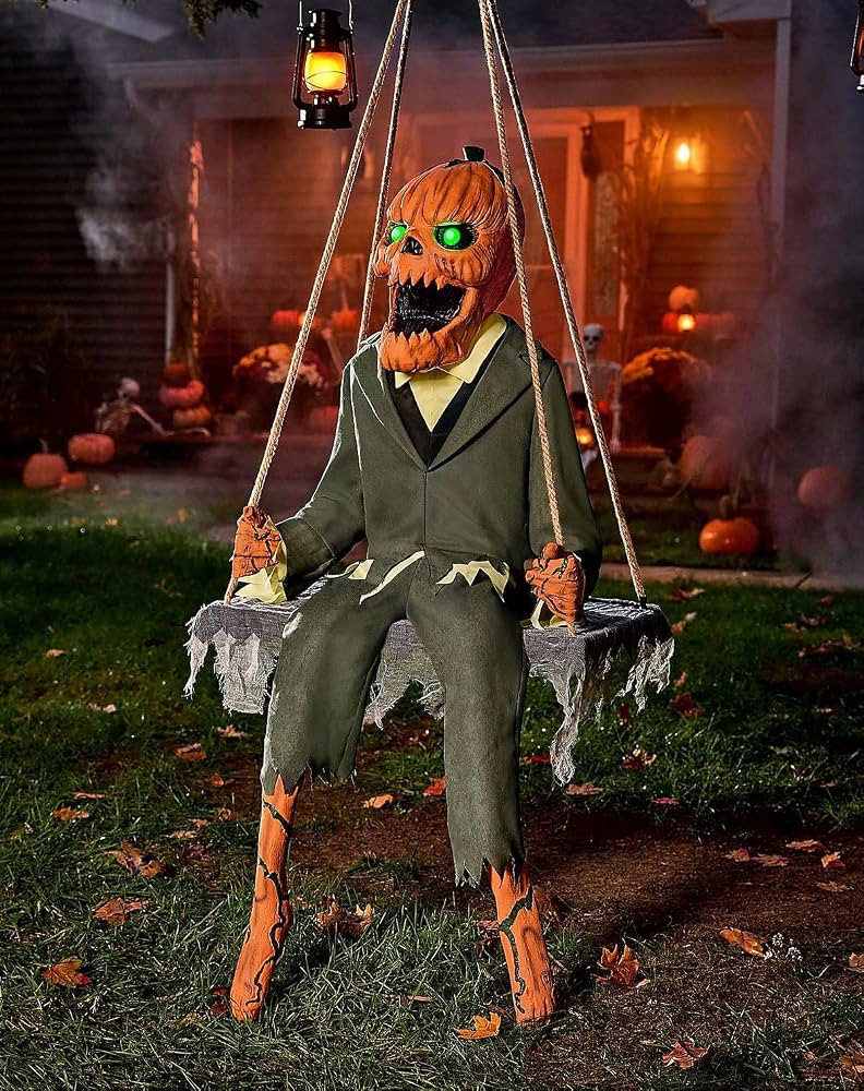 Spirit Halloween 5 Ft Pumpkin Nester Animatronic, Decorations, Animated, Swinging, Creepy, Multic... | Amazon (US)