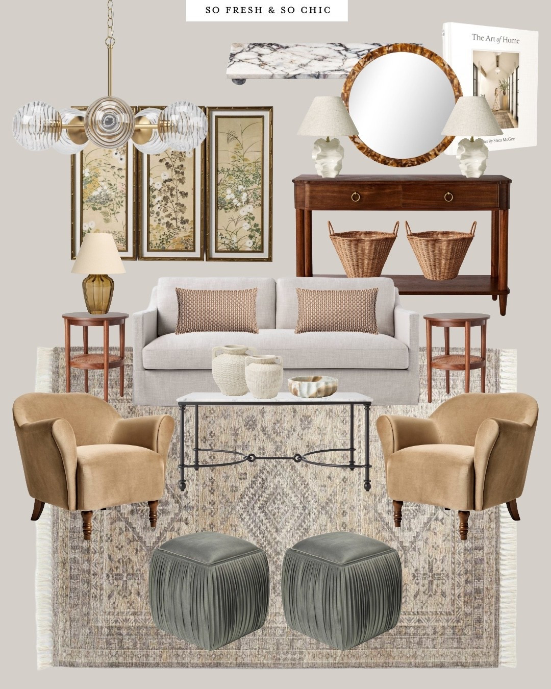 Target living room refresh!
-
Target decor - affordable home decor - living room furniture - living room decor - neutral living room - studio McGee target - hearth and hand magnolia target decor - velvet arm chair - marble and iron coffee table - wood side table - wood console - affordable art - traditional rug target - velvet pleated ottomans - block print throw
Pillows - glass orb chandelier - coral
Sculptural table lamp - oversized glass table lamp - scalloped wicker baskets - round wall mirror horn frame - the art of home shae McGee coffee table book - traditional living room decor - target viral
Marble tray 

#LTKFindsUnder50 #LTKHome #LTKFindsUnder100