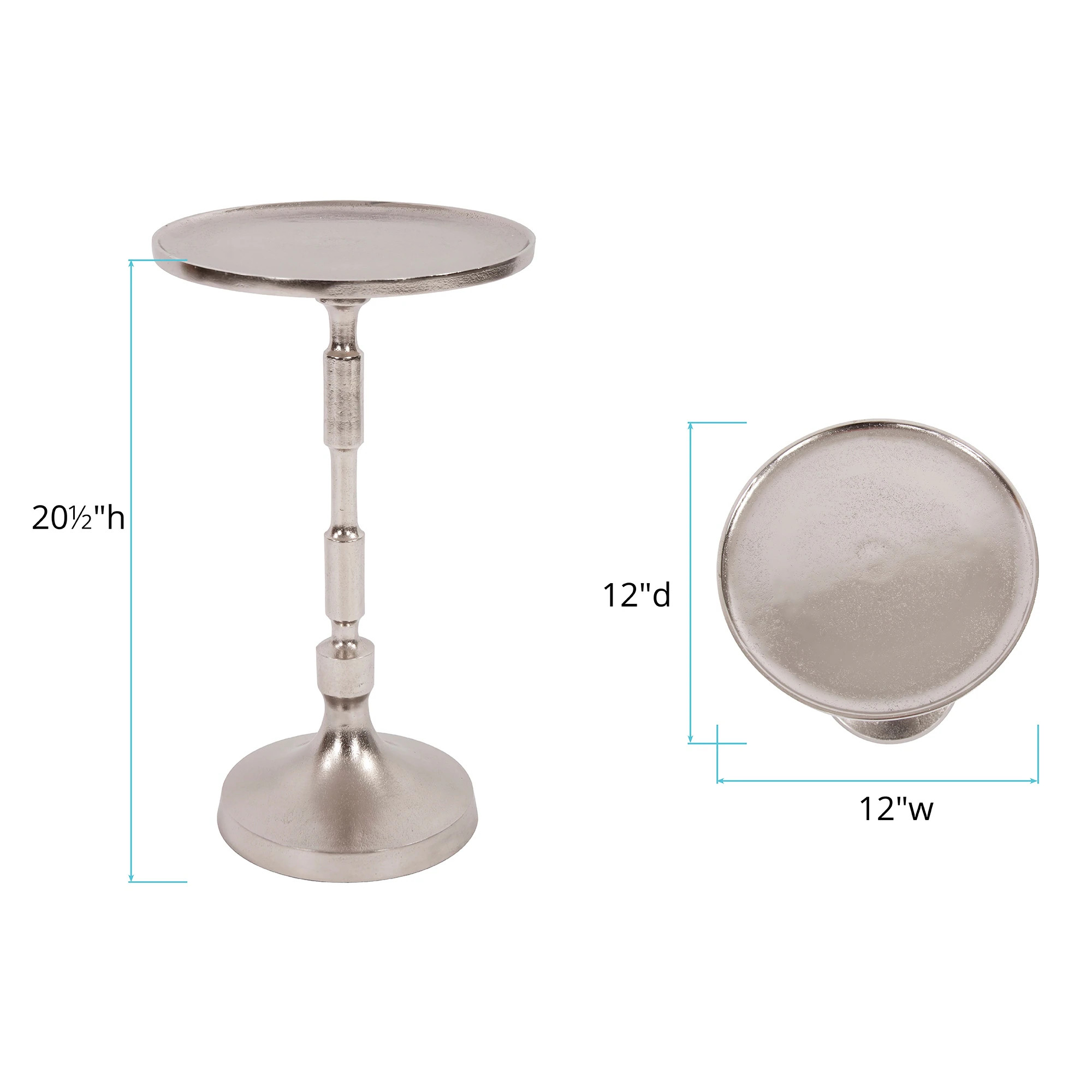 Allan Andrews Silver Orchid Terry Candlestick Pedestal Accent Table | Bed Bath & Beyond