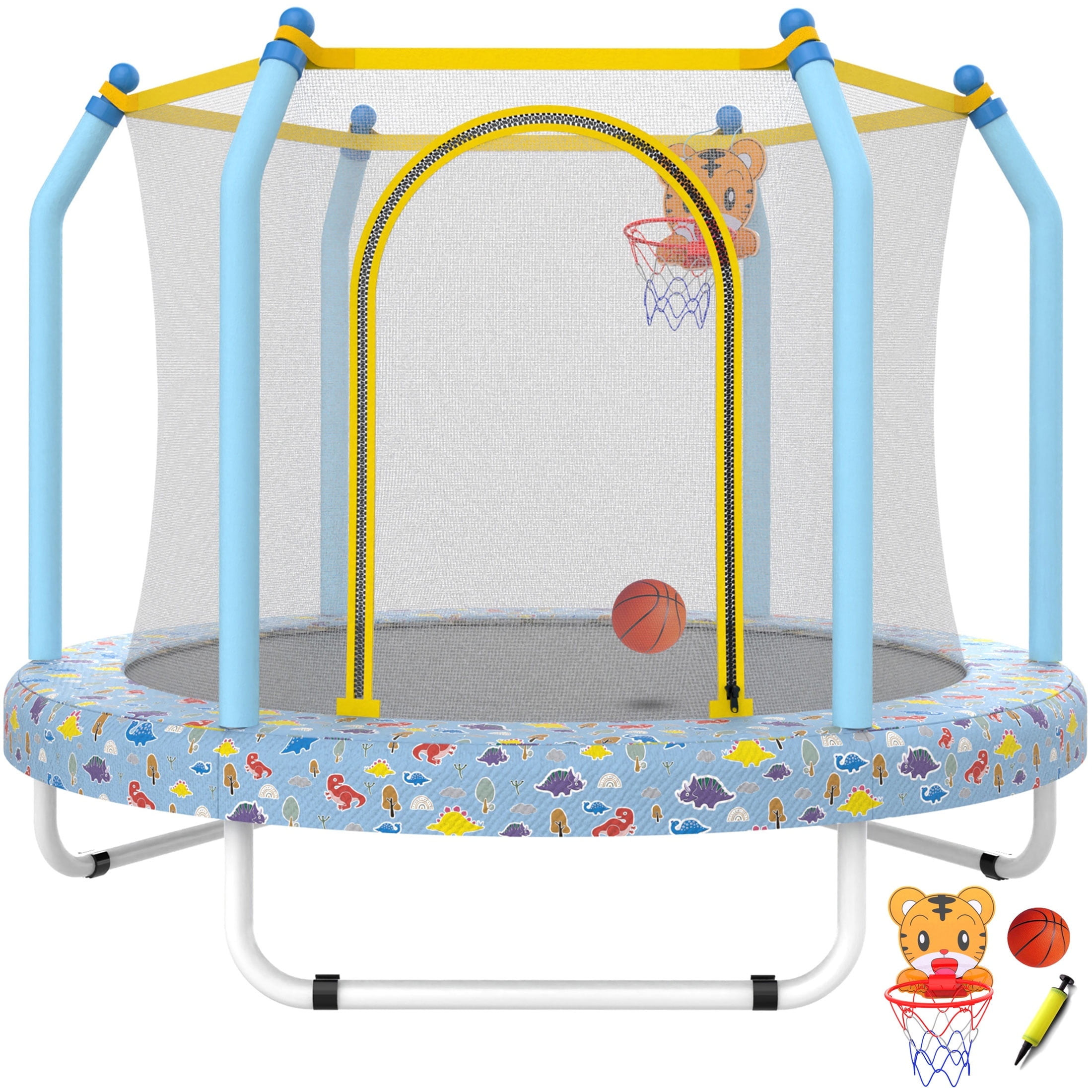55'' Toddler Trampoline for Kids, SEGMART Kids Trampoline with Enclosure Net and Balls, Indoor Ou... | Walmart (US)