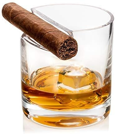 Whisky Cigar Glass With Top Loading Rest Delivered in Custom Round Gift Box | Ideal Gift For A Lo... | Amazon (US)
