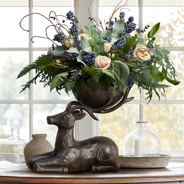 Bronze Buck Bowl | Brilliant Centerpiece Collection - Default Title - Decor Steals | Decor Steals