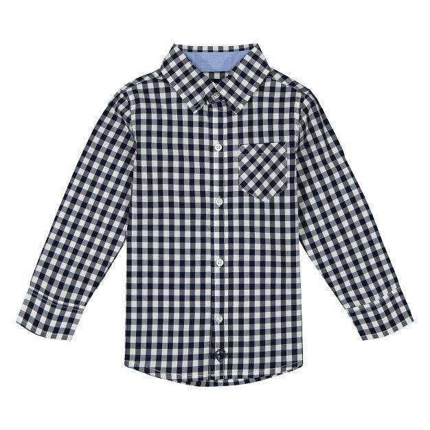 Andy & Evan  Infant Navy Gingham Button Down Shirt | Target