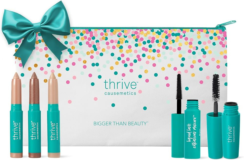 Thrive Causemetics Mini Makeup Essentials, Gift Set for Women, Deluxe Mini Liquid Lash Extensions... | Amazon (US)
