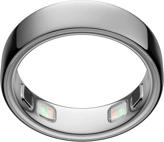 Oura Ring 5 - Silver - Size 8 - World\u2019s Smallest Smart Ring - Sleep, Activity, Women\u2019s ... | Amazon (US)