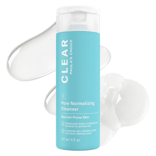 Paula's Choice CLEAR Pore Normalizing Facial Cleanser, Acne Daily Face Wash, Salicylic Acid Face Cleanser for Clogged & Enlarged Pores, Redness & Blackheads, Fragrance Free, 6oz | Amazon (US)