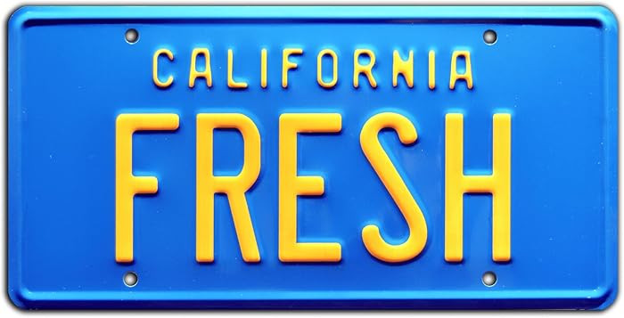 Fresh Prince of Bel Air | Fresh | Metal Stamped License Plate | Amazon (US)