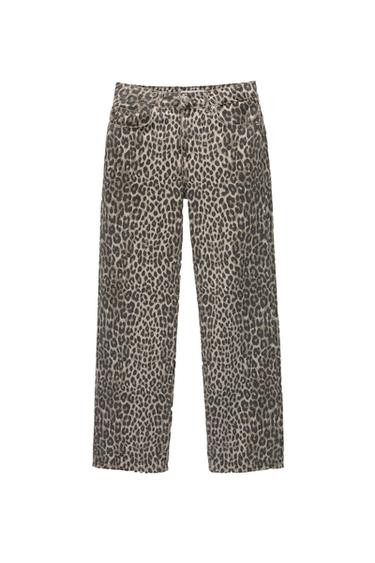 Pantalon droit à imprimé animal | PULL and BEAR FR