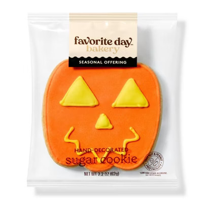 Halloween Hand Decorated Jack-O-Lantern Cookies - 2.20oz - Favorite Day™ | Target