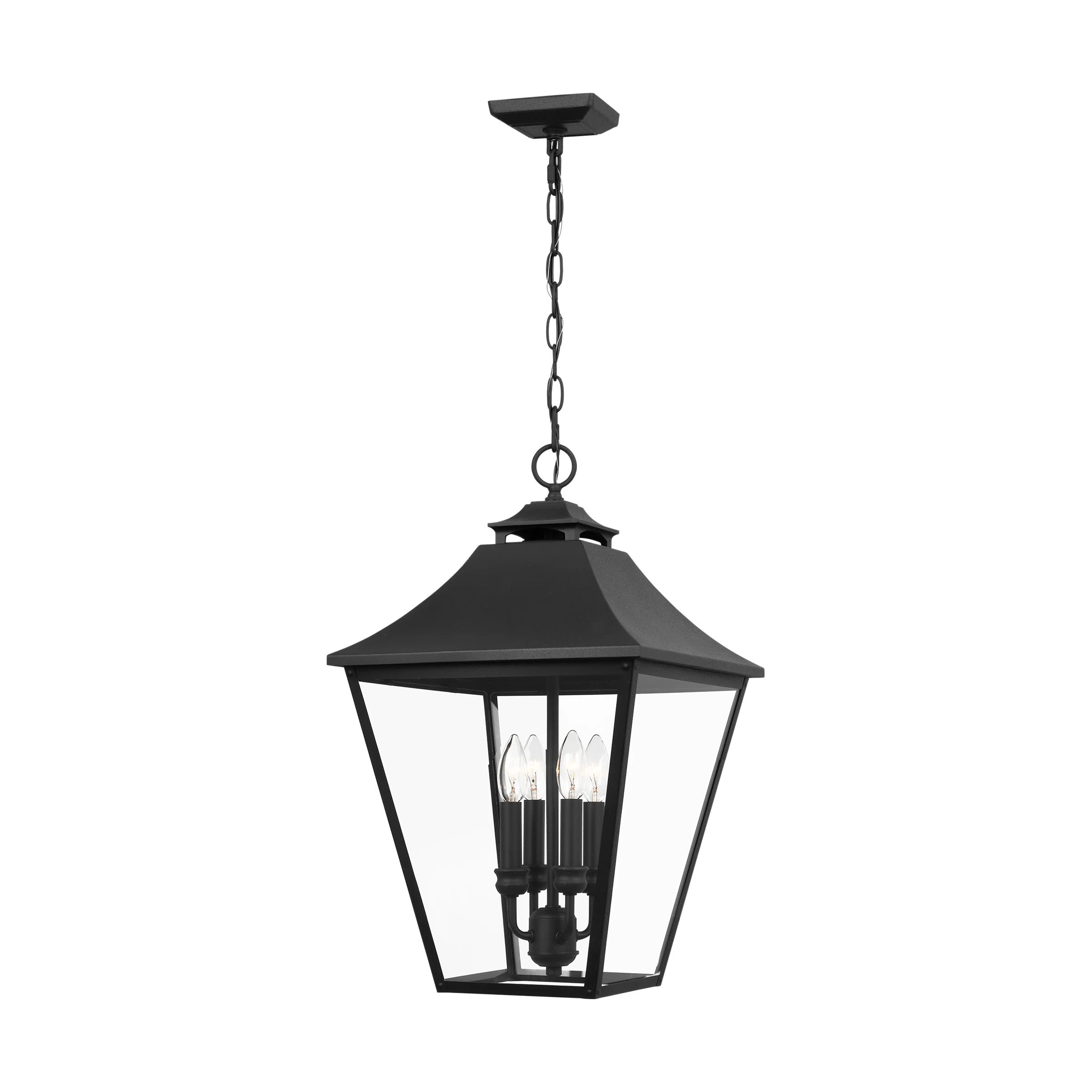Birch Lane™ Nael Textured Black 4 -Bulb 23.38" H Integrated LED Outdoor Pendant - Wayfair Canad... | Wayfair North America