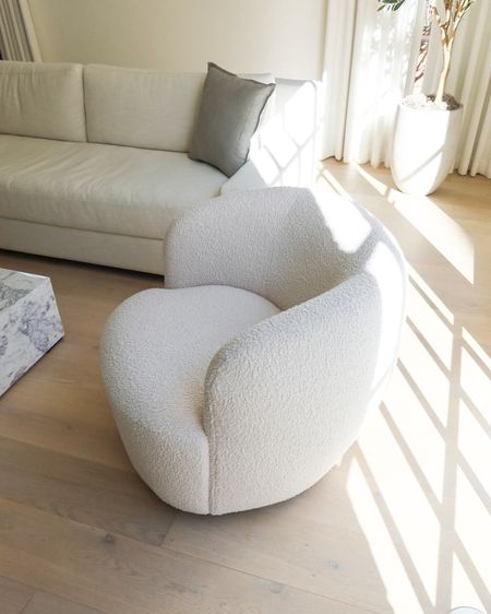 swivel accent chair, Sherpa chair, living room decor, home decor 

#LTKhome #LTKSeasonal