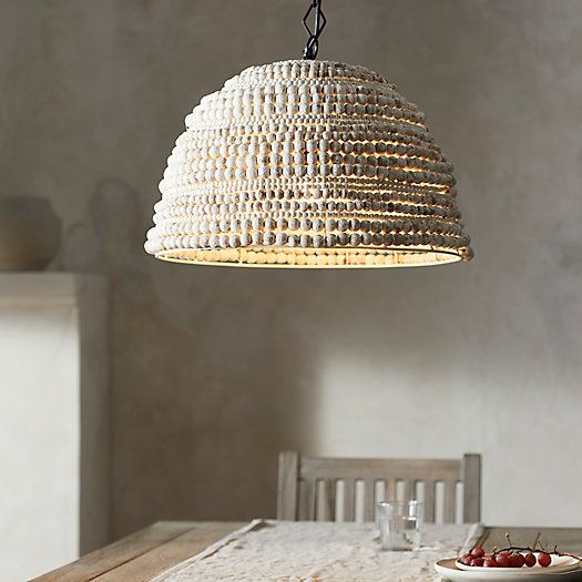 Wood Beaded Chandelier, Dome | Terrain