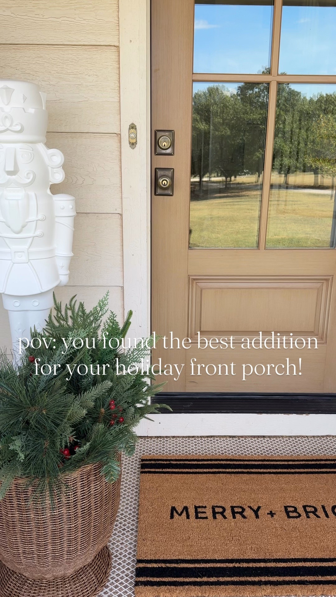 #ad POV: you’re already planning the holiday front porch! These @Wayfair  holiday finds make it SO easy to create a festive, elevated entry without spending a fortune. The paintable nutcrackers might be my favorite—you can customize them to perfectly match your holiday decor! Add a seasonal front door mat, a few classic Christmas accents, and you’re ready for the holidays. ❤️

Wayfair has everything you need to start getting your home holiday-ready, from Christmas porch decor and outdoor decorations to festive finds you’ll use year after year. #wayfair #wayfairpartner

Nutcracker decor, Christmas decor, holiday decor, Christmas front porch, holiday front porch, outdoor Christmas decor

#LTKHome #LTKSaleAlert #LTKSeasonal