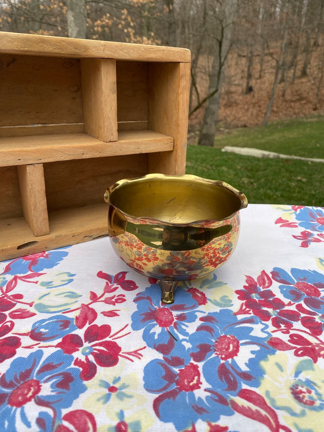 Footed Brass Planter, the Artistic Line, Ruffled Edge, Brass Decor, Brass Bowl - Etsy | Etsy (US)