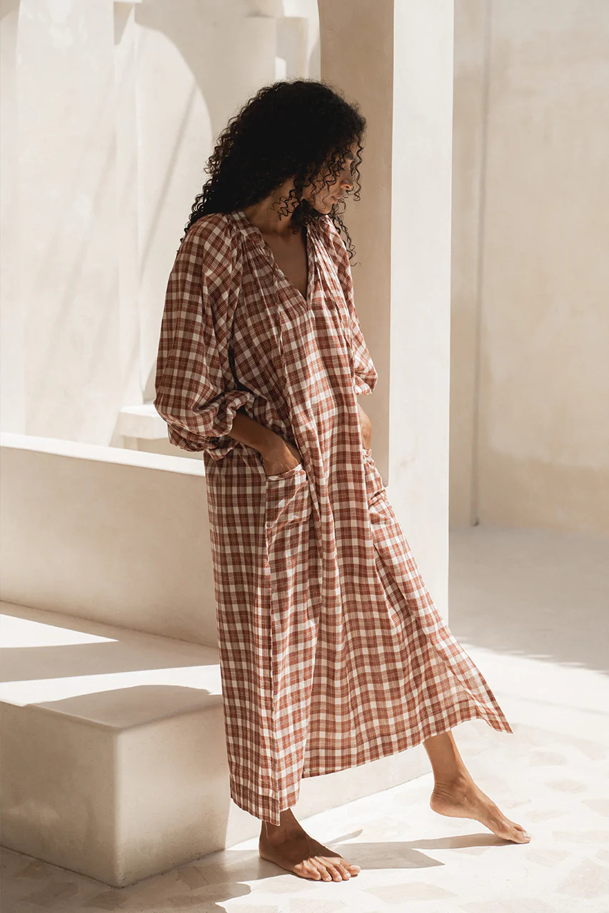 Poet Maxi Dress ~ Red Clay | Daughters of India