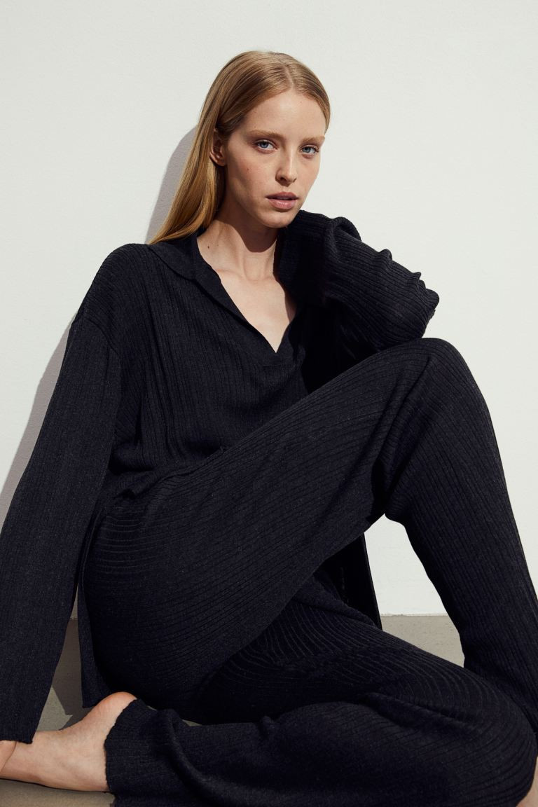 Viscose-blend Top - Dark gray - Ladies | H&M US | H&M (US + CA)