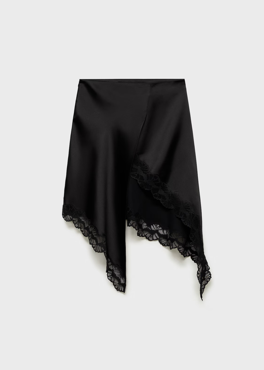Satin asymmetric skirt - Women | MANGO United Kingdom | MANGO (UK)