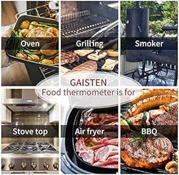 GAISTEN Meat Thermometer, Digital Food Thermometer Oven Grilling Safe, Dual Probes Cooking Thermo... | Amazon (US)