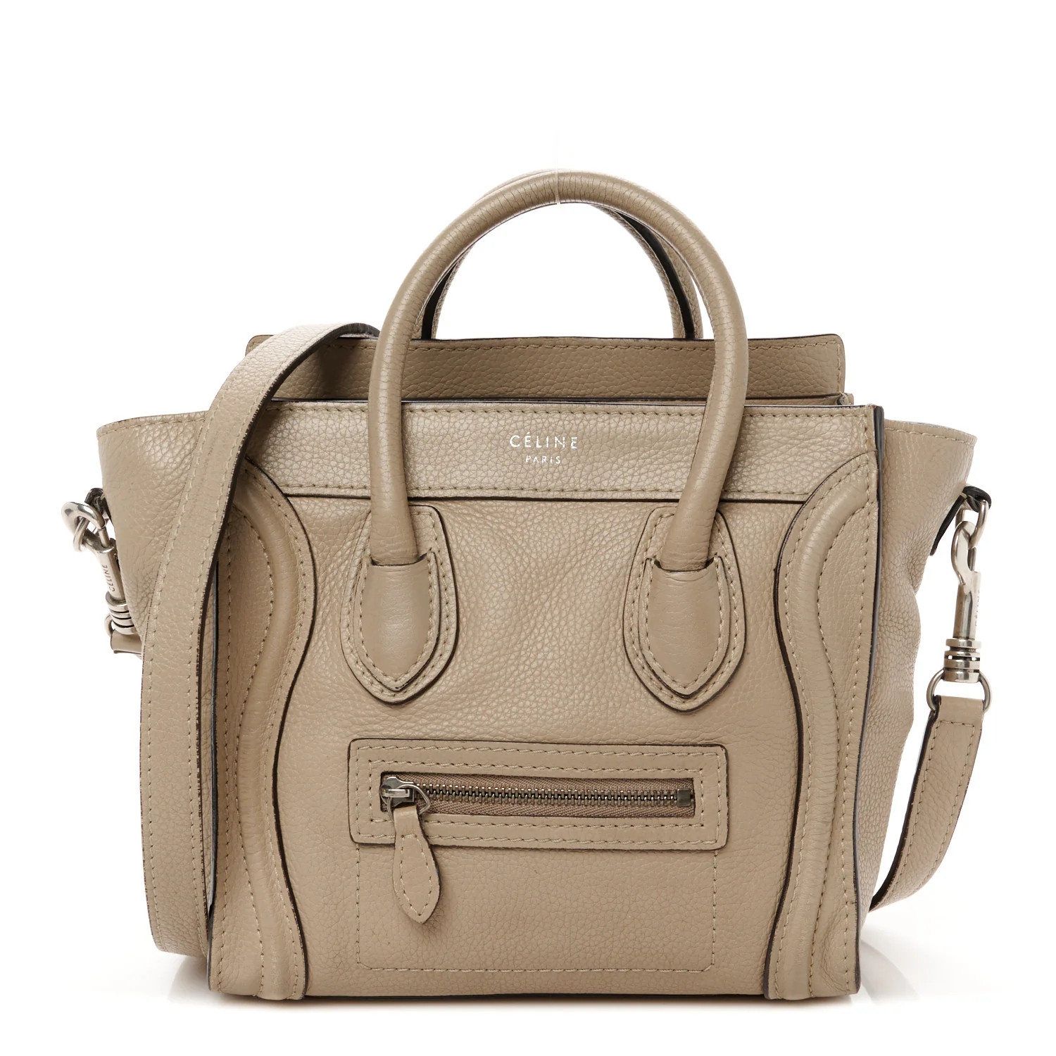 Drummed Calfskin Nano Luggage Dune | FASHIONPHILE (US)