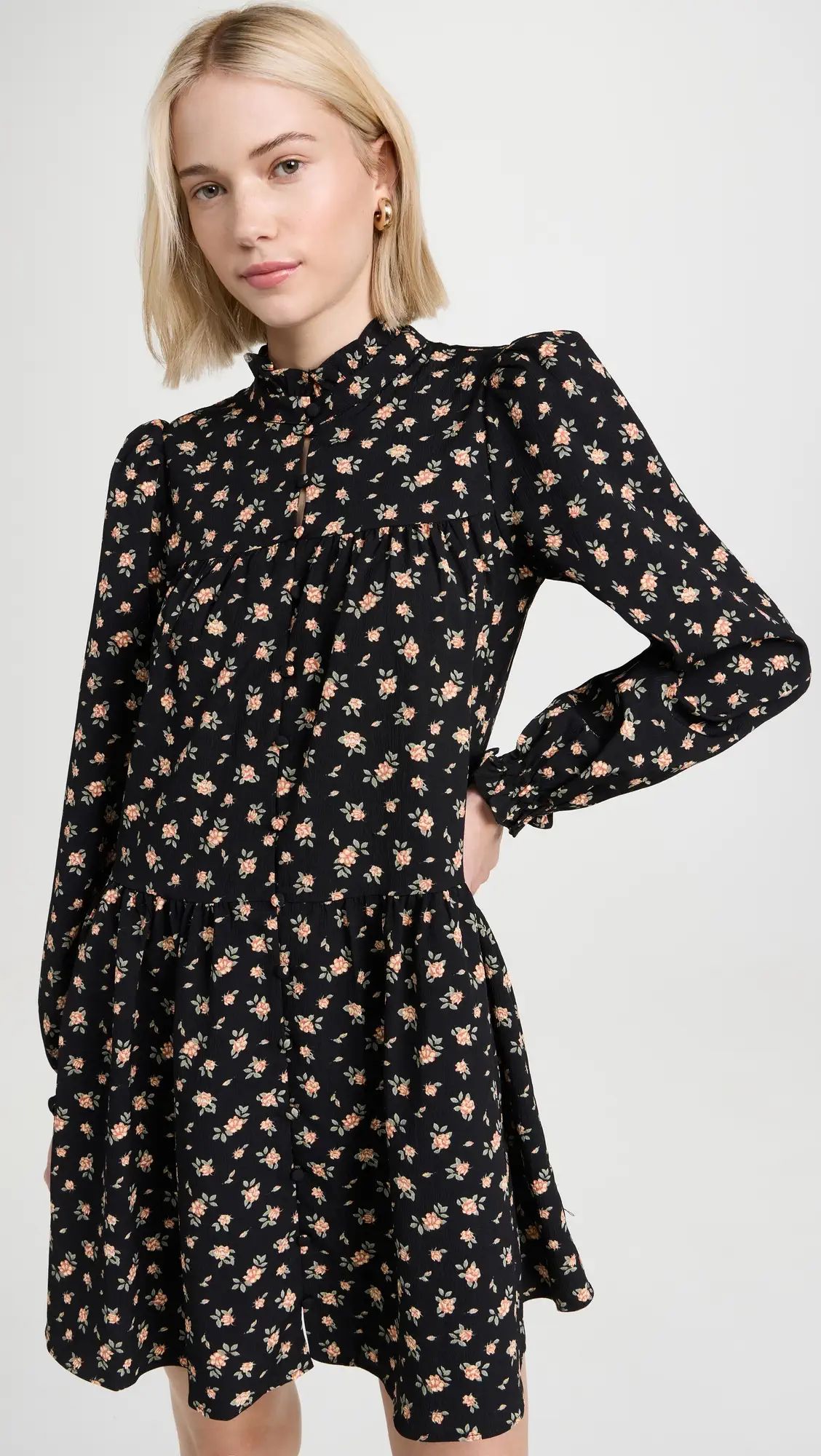 English Factory Floral Tiered Mini Dress | Shopbop | Shopbop