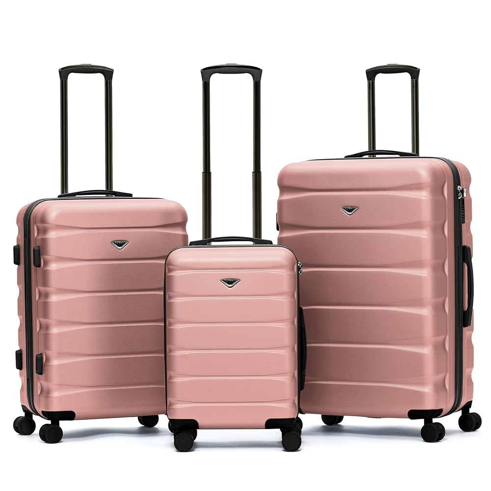 Luggage Sets TSA Lock Silent Double Spinner Wheels Durable Hardside Lightweight Suitcase With 22x... | Amazon (US)