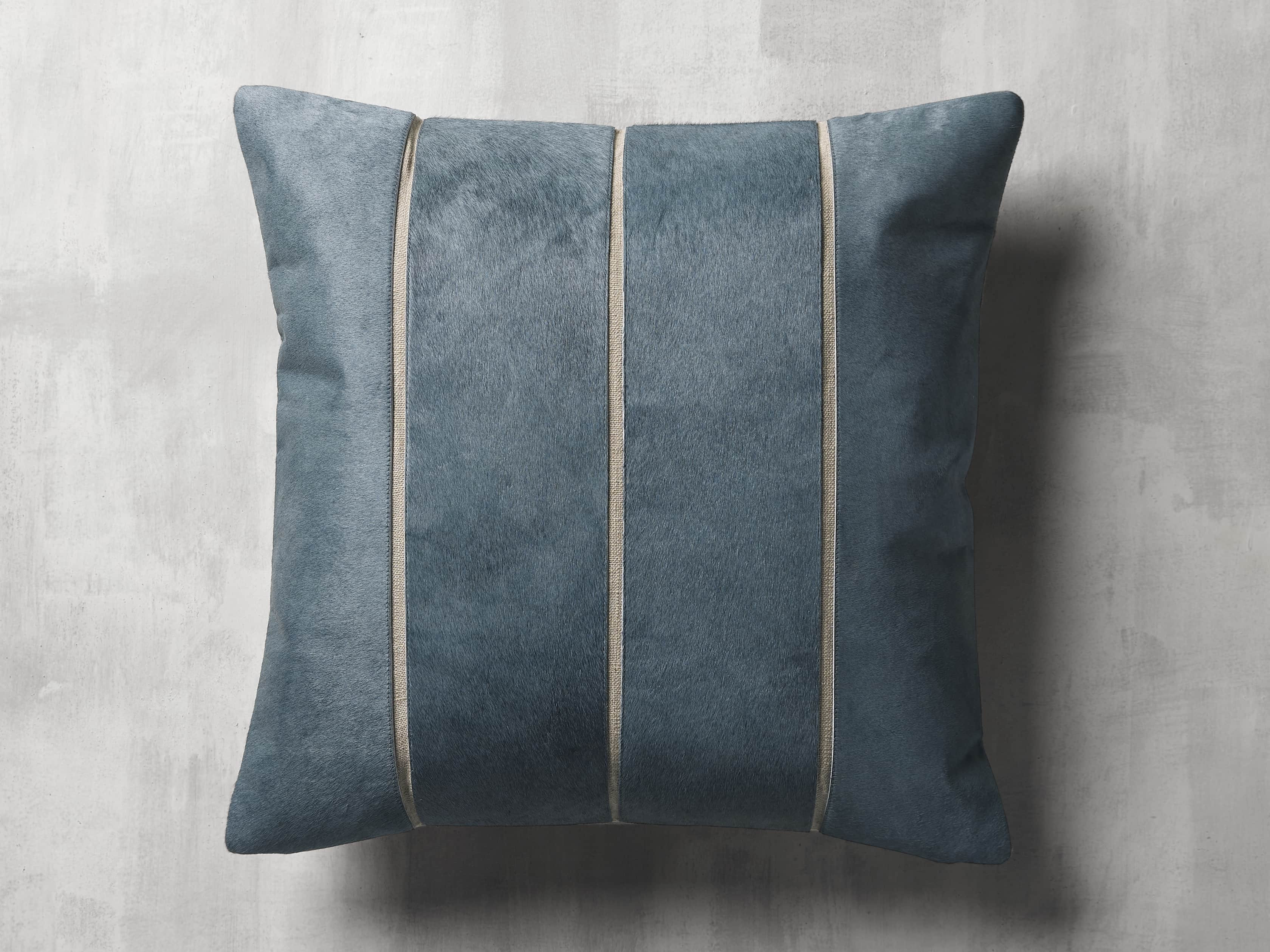 Channel-Stitch Hide Pillow Cover | Arhaus