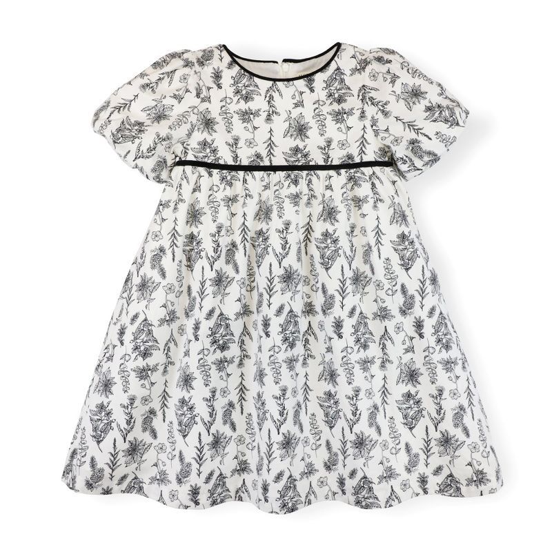 Hope & Henry Girls' Short Puff Sleeve Party Dress with Piping, Toddler | Target