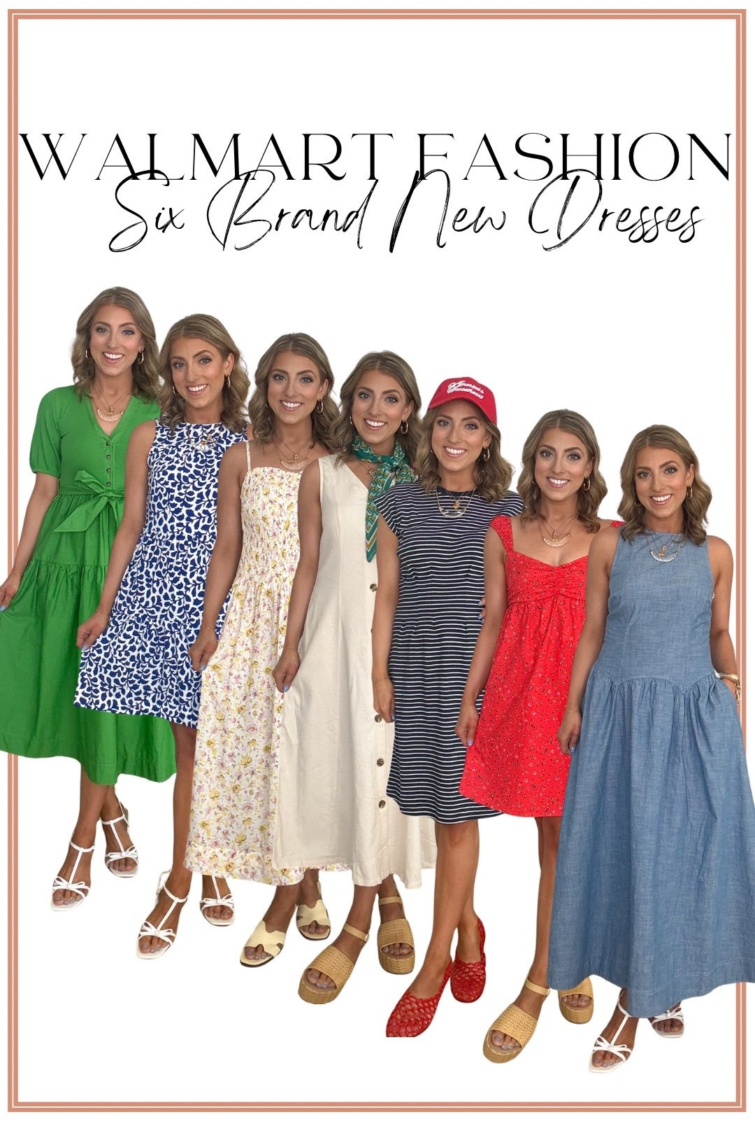 WALMART DRESS DROP 🤍✨ these brand new Walmart fashion dresses are SO good and giving major Anthro + J.Crew vibes without the price tag 🙌🏼

From easy everyday cotton styles to elevated details like buttons, smocking, and feminine silhouettes… these are the kind of dresses you’ll wear on repeat all spring + summer 🌿☀️ think brunch, church, vacations, and everyday mom life — all covered.

I’m 5’2” wearing my true size and love the length + fit on all of these 👏🏼 lightweight, flattering, and look SO much more expensive than they are. These are going to go fast!!

Which one is your favorite?! 💗

#walmartfashion #walmartfinds #walmartstyle #springdresses #summerdresses #affordablestyle #everydaystyle #momstyle #budgetfashion #ootdstyle #elevatedbasics #springoutfits #lookforless #anthrovibes #jcrewstyle

#LTKootd #LTKPetite