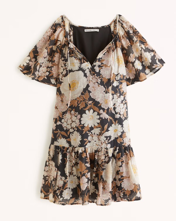 Floaty Trapeze Mini Dress | Abercrombie & Fitch (US)