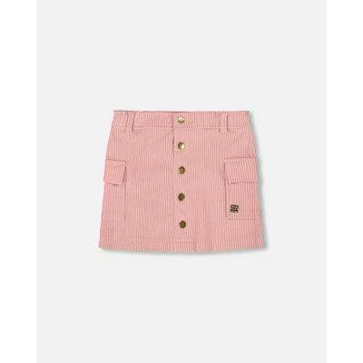 Deux par Deux Girl Corduroy Skirt with Cargo Pockets Dusty Pink - 3 Years | Target