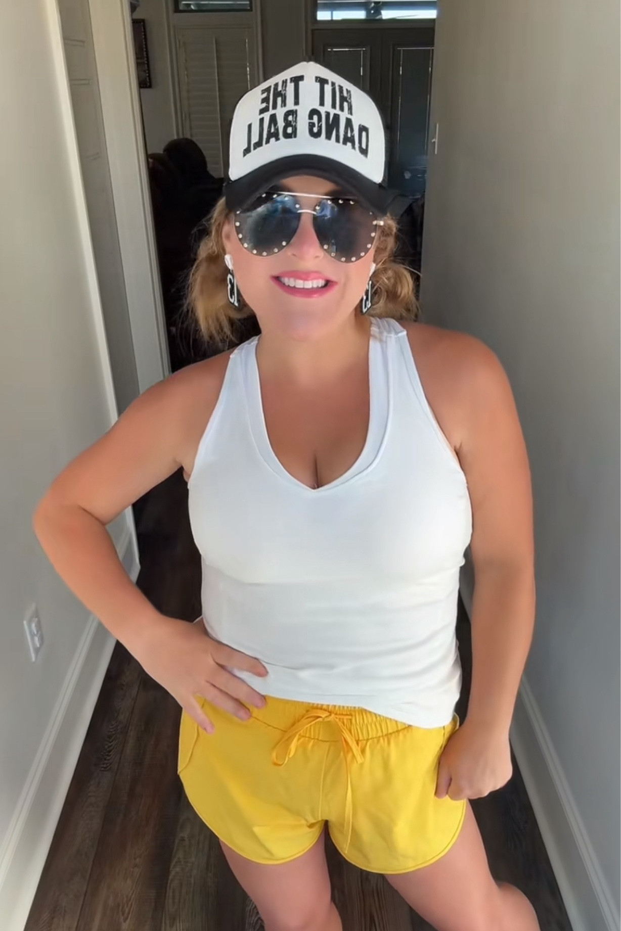 Baseball mom fit, active shirt and shorts! Large in shirt medium in shorts 

#LTKootd #LTKmomlife #LTKActive