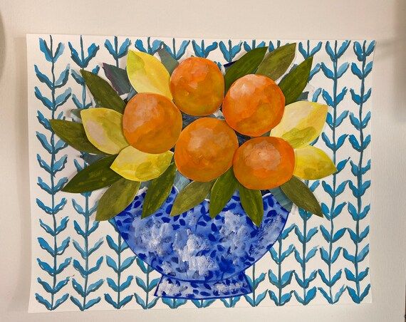 Chinoiserie Fruit Bowl 11x14 Collage Frame Included Blue - Etsy | Etsy (US)