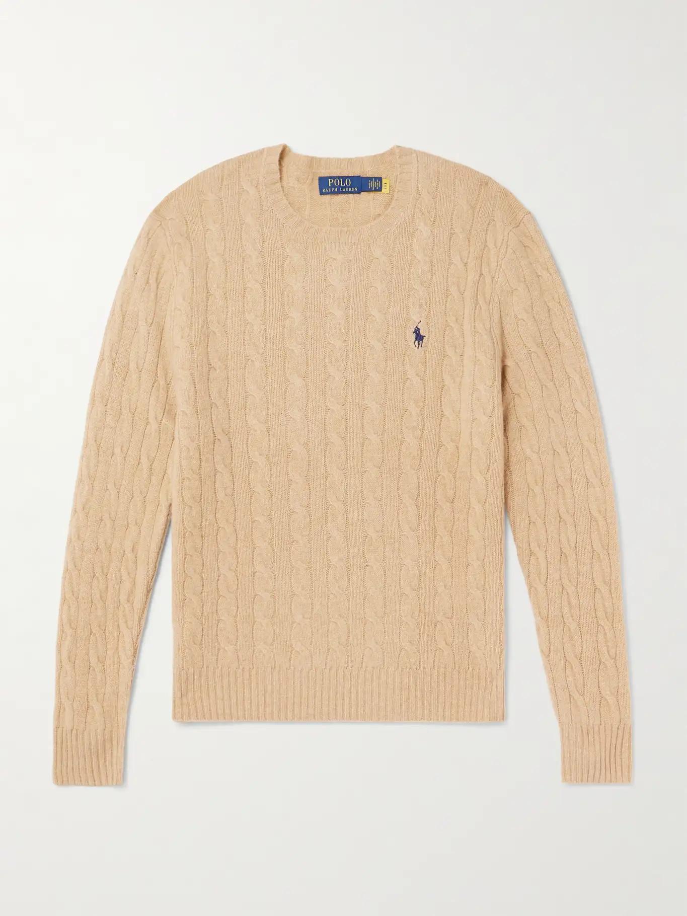 Logo-Embroidered Cable-Knit Wool and Cashmere-Blend Sweater | Mr Porter (US & CA)