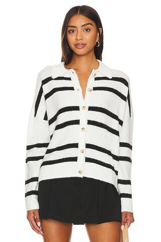 Central Park West Bobbie Button Up in Black Stripe from Revolve.com | Revolve Clothing (Global)
