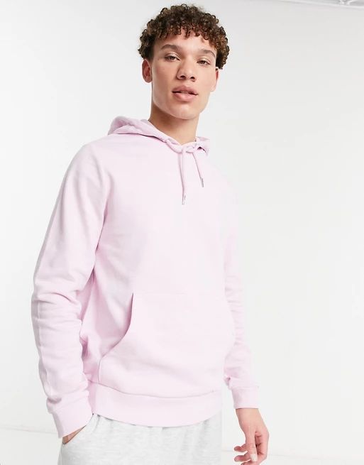 ASOS DESIGN organic hoodie in pastel pink | ASOS (Global)