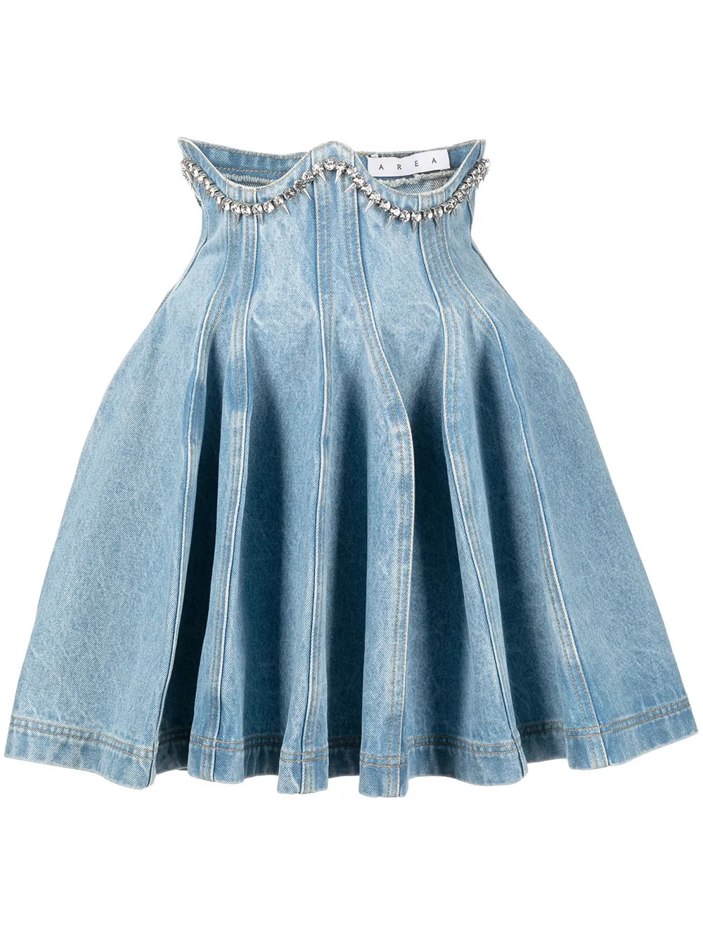 New SeasonAREAGodet crystal mini skirt | Farfetch Global
