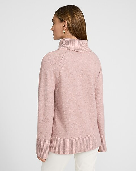 Plush Turtleneck Tunic Sweater | Express