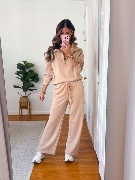 ✨This viral set is SO COMFY!! Wear to lounge or dress up with a blazer or overcoat for the airport. 

✨I’m wearing my true to size, small. Pants run big, recommend sizing down if in-between sizes. 

Airport outfit | travel outfit | Loungewear | Lounge set | two piece set | Amazon Fashion 

#LTKfindsunder50 #LTKtravel #LTKshoecrush