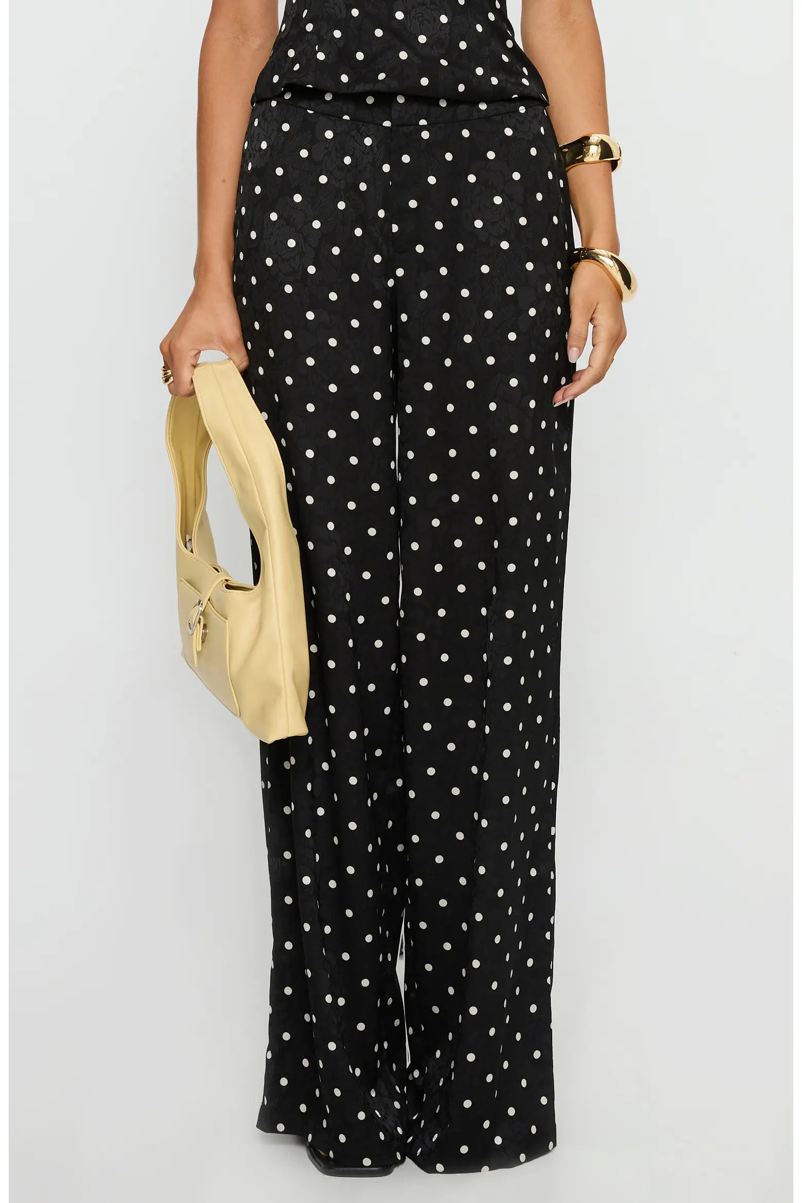 Princess Polly Powdered Sugar Polka Dot Strapless Top & Wide Leg Pants Set (Women) | Nordstrom | Nordstrom