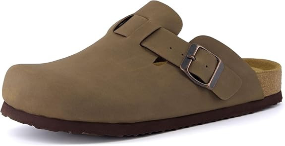 CUSHIONAIRE Hana Slip-On Buckle Clog with Cork Footbed +Memory Foam, Wide Widths Available | Amazon (US)