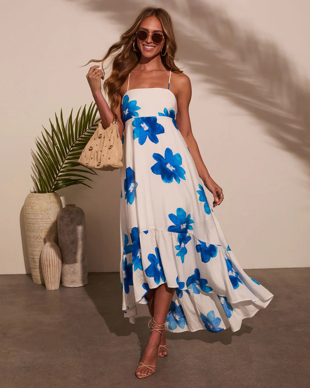 Avalee Floral High Low Midi Dress | VICI