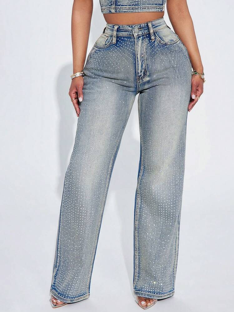 Jeans pedrería | SHEIN