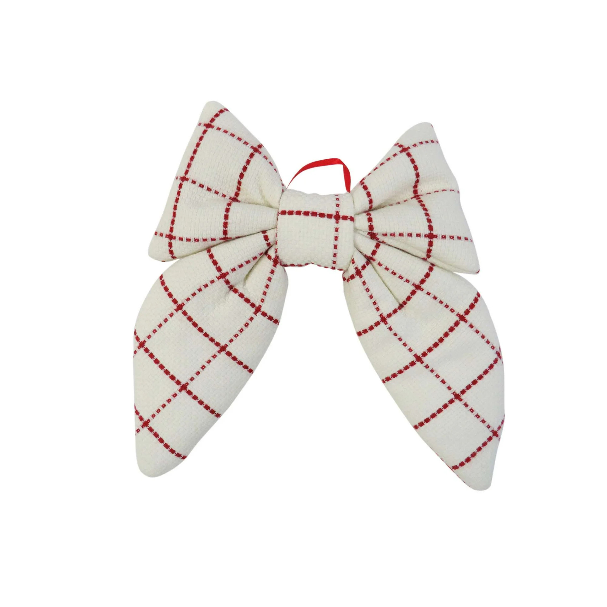 Red and White Plaid Decorative Christmas Bow, 15.5", by Holiday Time | Walmart (US)