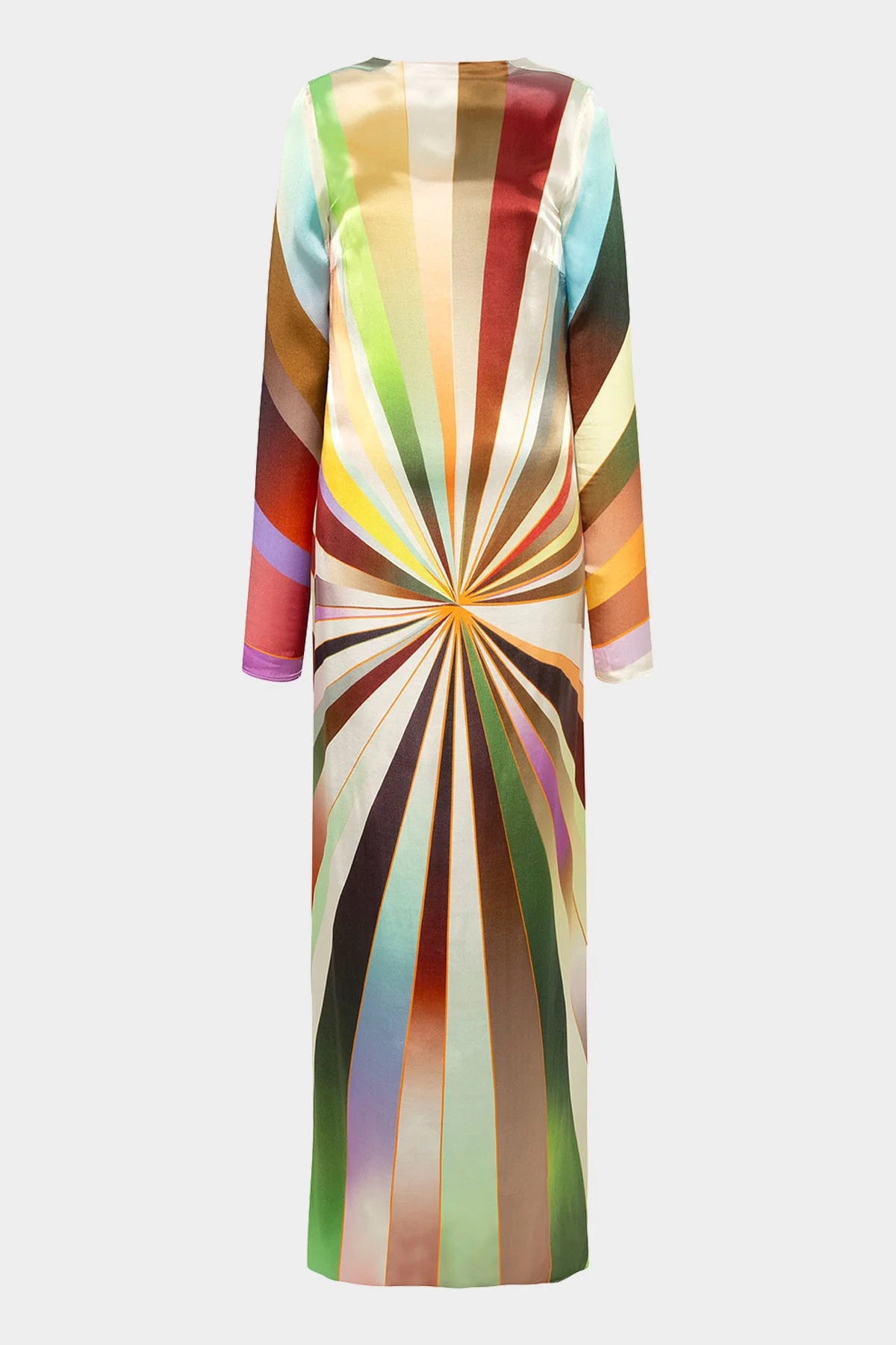 Desty Sun-Ray Printed Cowl Back Dress in Multi - 38 EU | Shop Olivia