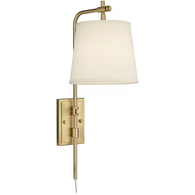 Barnes and Ivy Seline Warm Gold Adjustable Plug-In Wall Lamp | Target