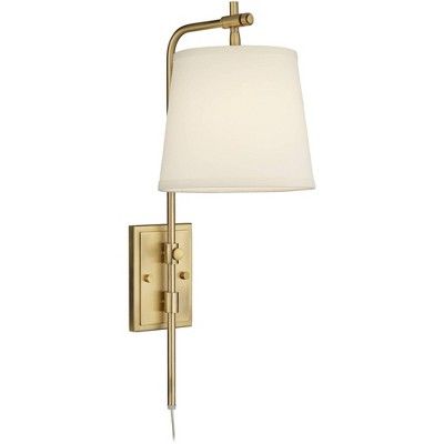 Barnes and Ivy Seline Warm Gold Adjustable Plug-In Wall Lamp | Target