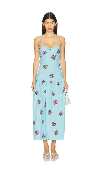 Fitted Midi Dress in Love Language | Revolve Clothing (Global)