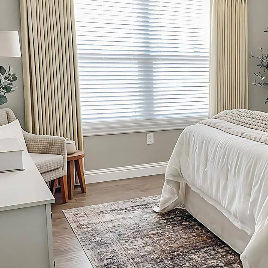 CURTARRA Lesley Linen Blend Curtains for Windows, Custom Pinch Pleat Drapes, Vanilla Cream Light ... | Amazon (US)